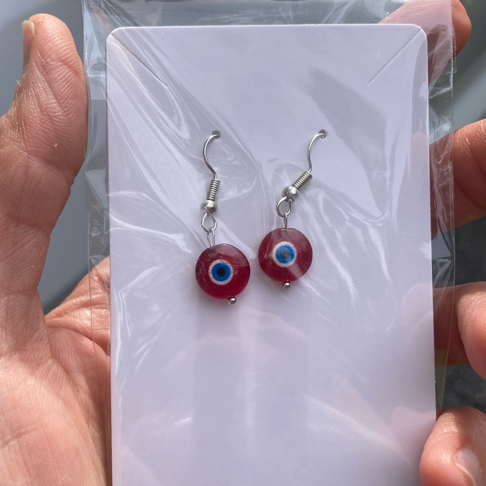 Evil Eye earrings.